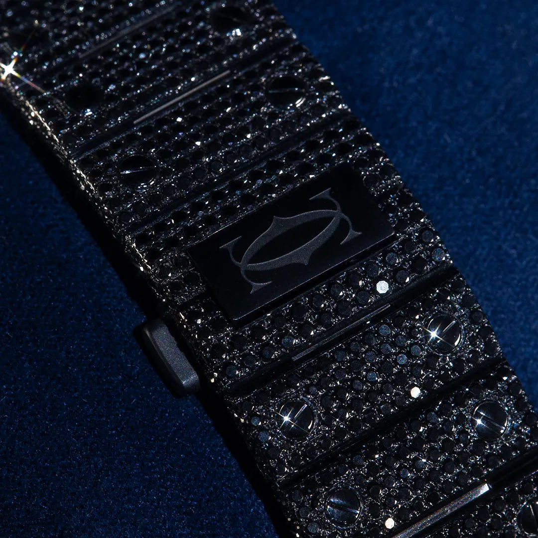 Reloj Cartier Santos 40mm Negro con Diamantes Negros