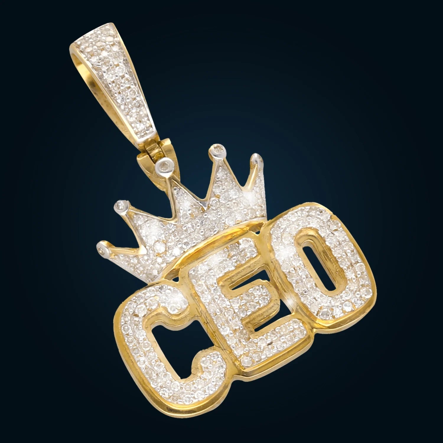 Yellow Gold CEO Pendant with Diamonds