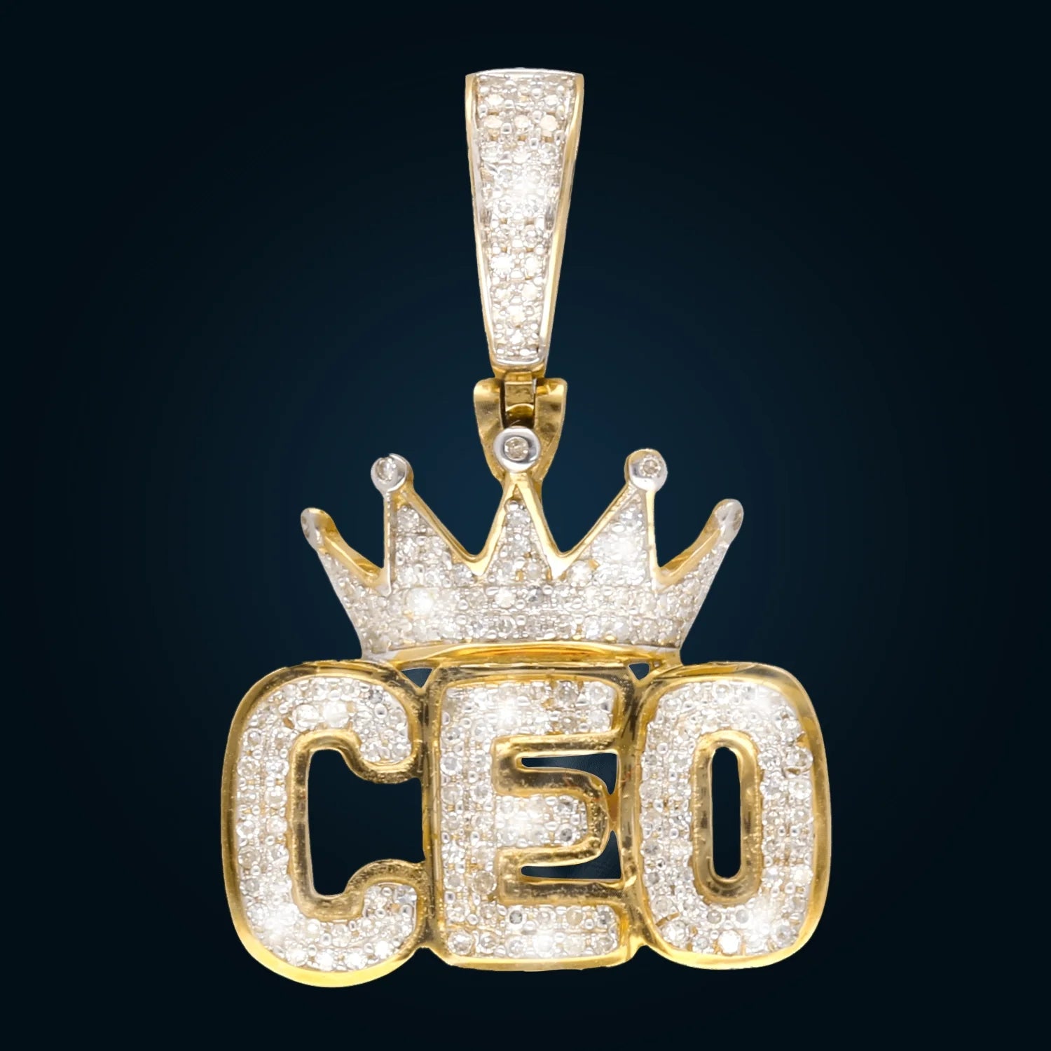 Yellow Gold CEO Pendant with Diamonds