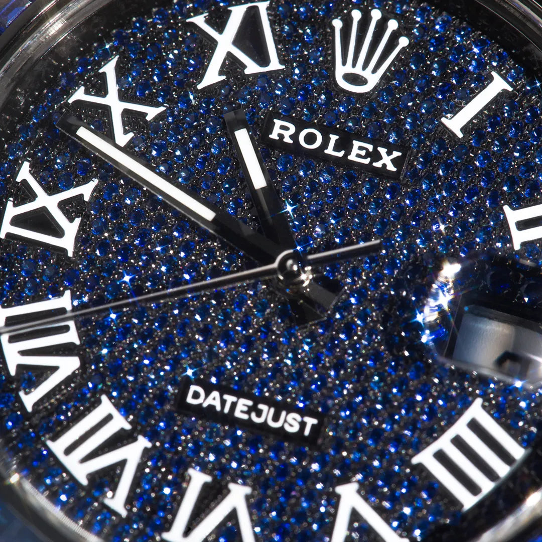 Reloj Rolex Datejust 41mm Negro con Zafiros Azules